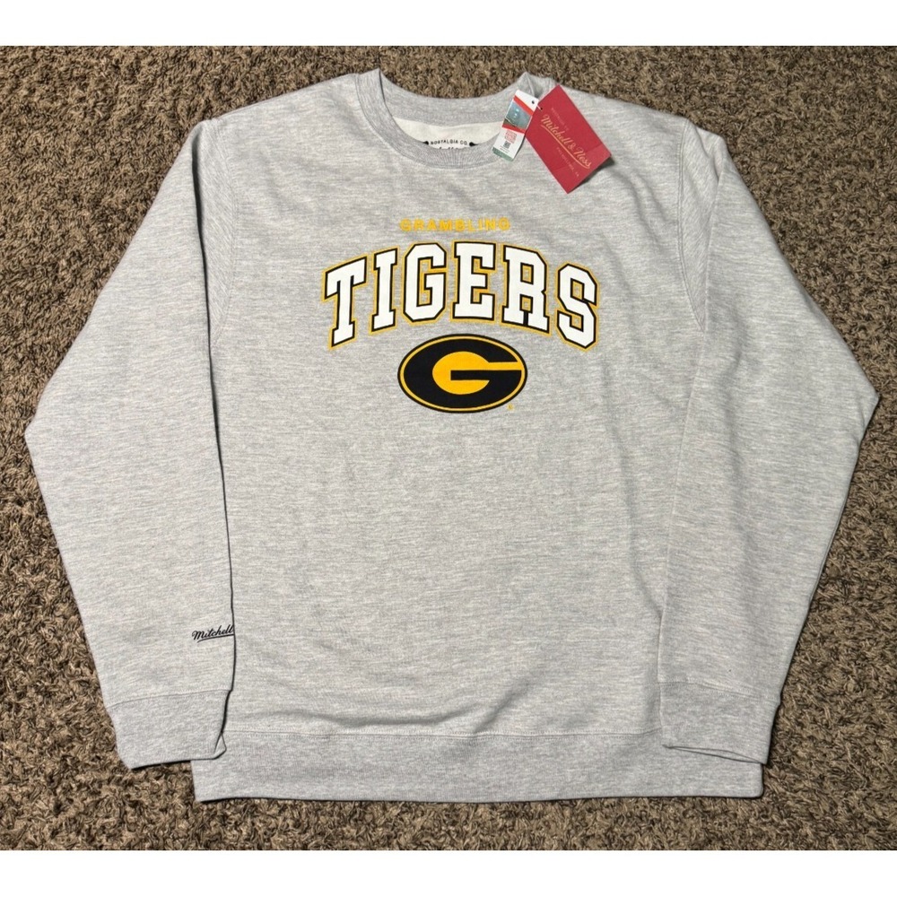 NEW Mitchell & Ness Grambling State Tigers Classic Arch Crewneck (Medium)
